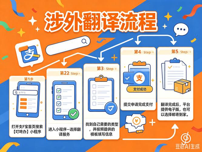 的线上操作步骤:打开支付宝/微信搜索""小程序,找到涉外翻译服务入口